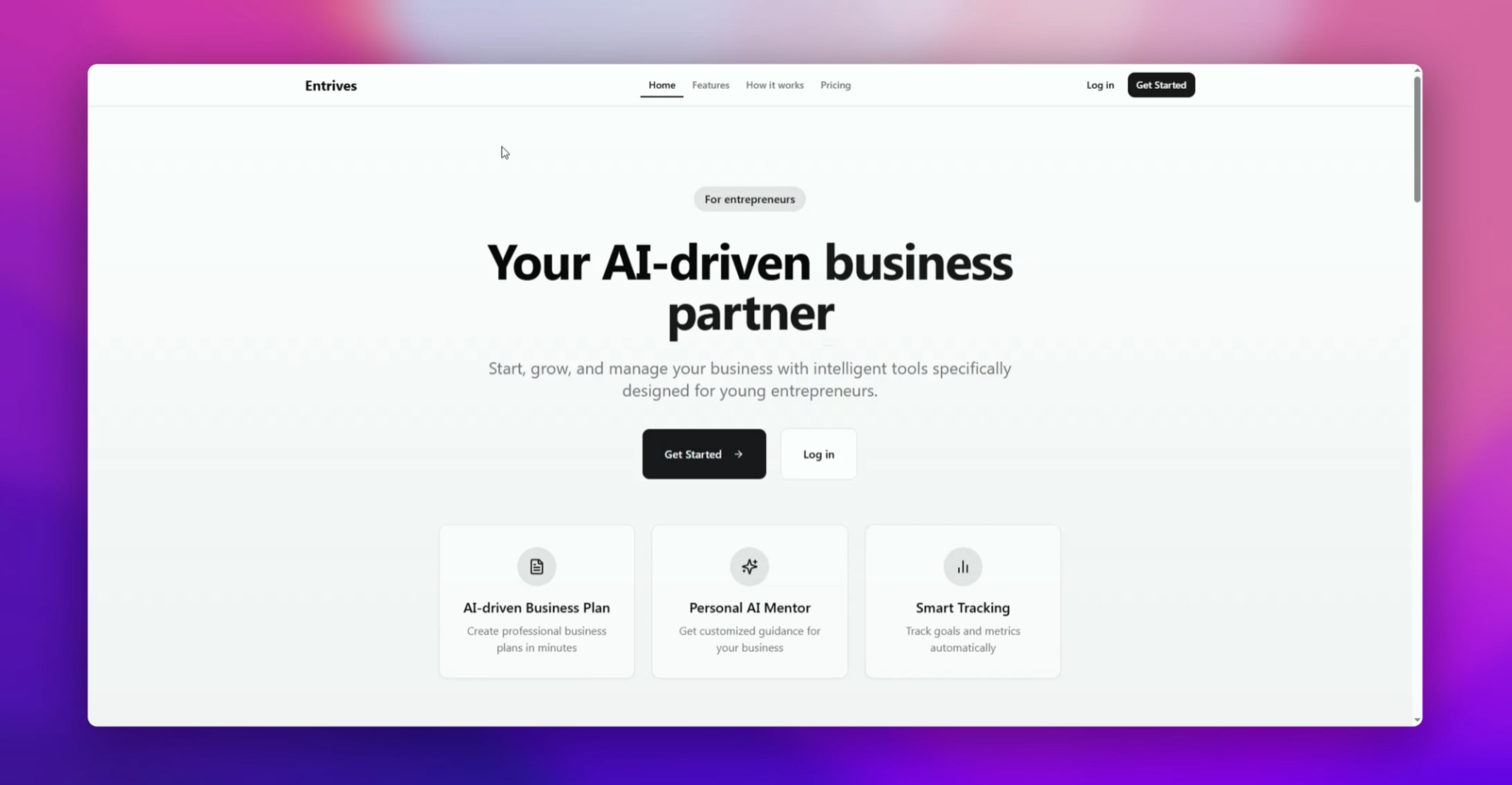 Entrives product preview